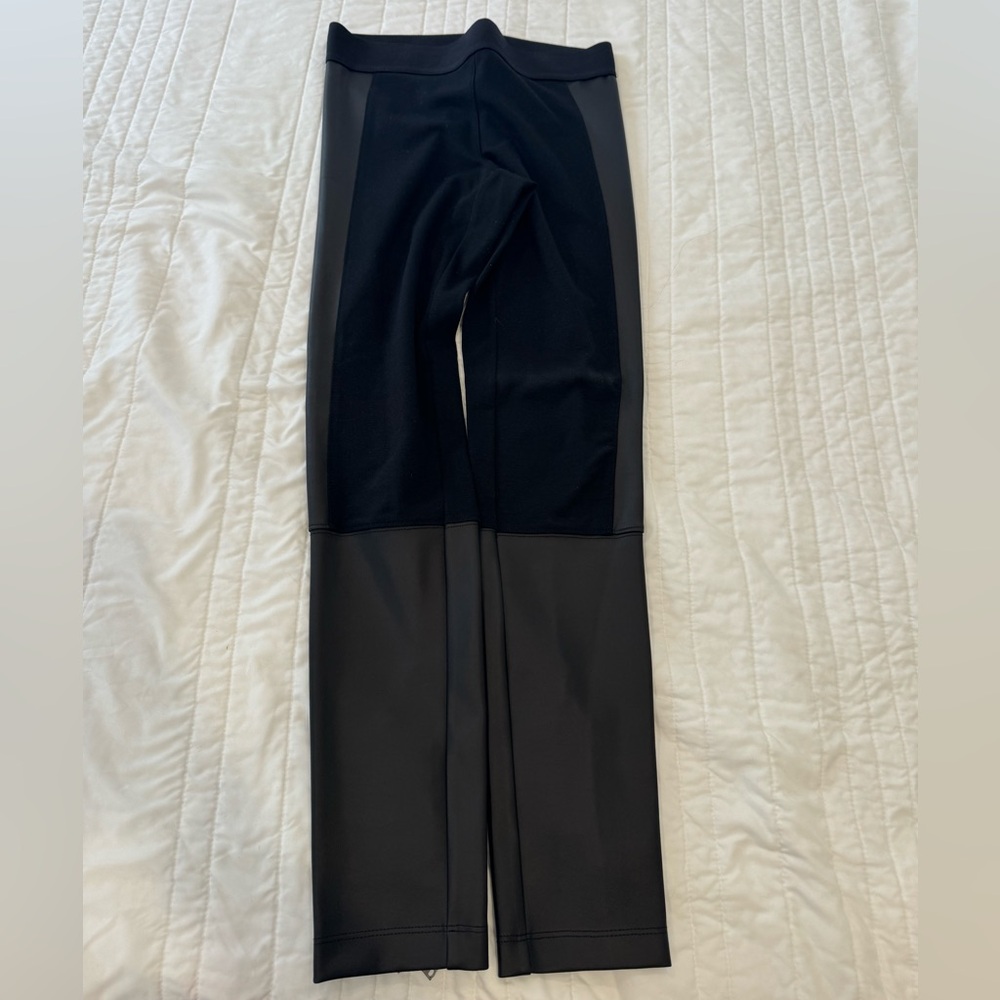 Express Black Leggings with Faux Leather Panels